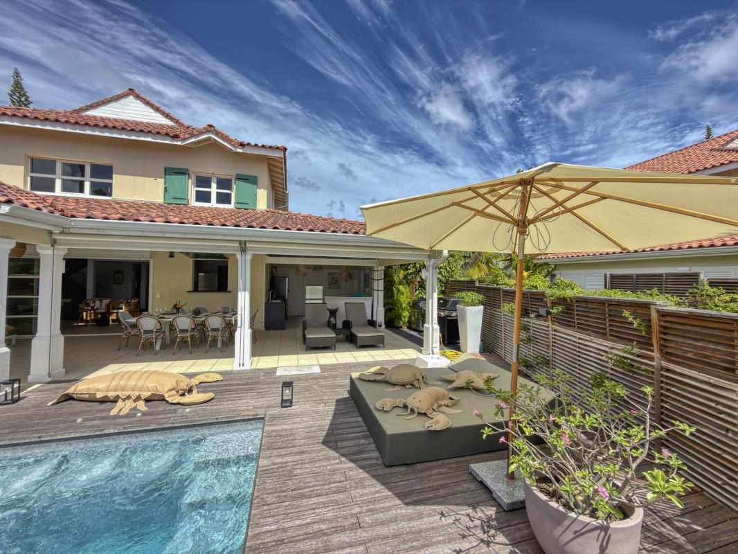 7.Location villa 4 chambres piscine saint françois guadeloupe - Vue mer